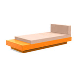 Platform One Outdoor Chaise Lounge with Table Outdoor Seating Loll Designs Sunset Orange Cast Petal 