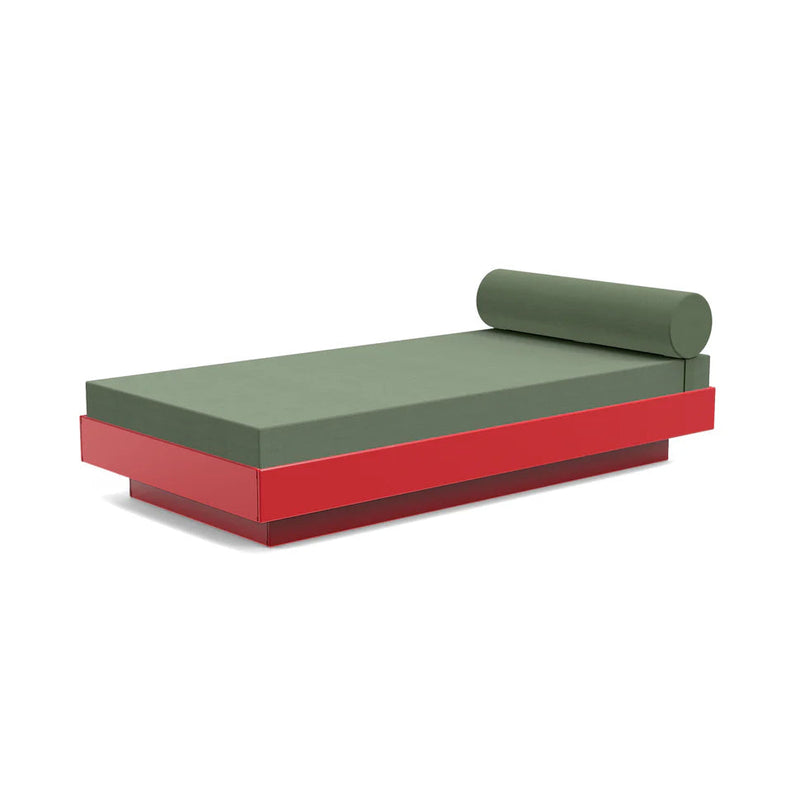 Platform One Outdoor Daybed Outdoor Seating Loll Designs Apple Red Canvas Fern 