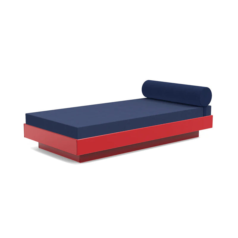 Platform One Outdoor Daybed Outdoor Seating Loll Designs Apple Red Canvas Navy 