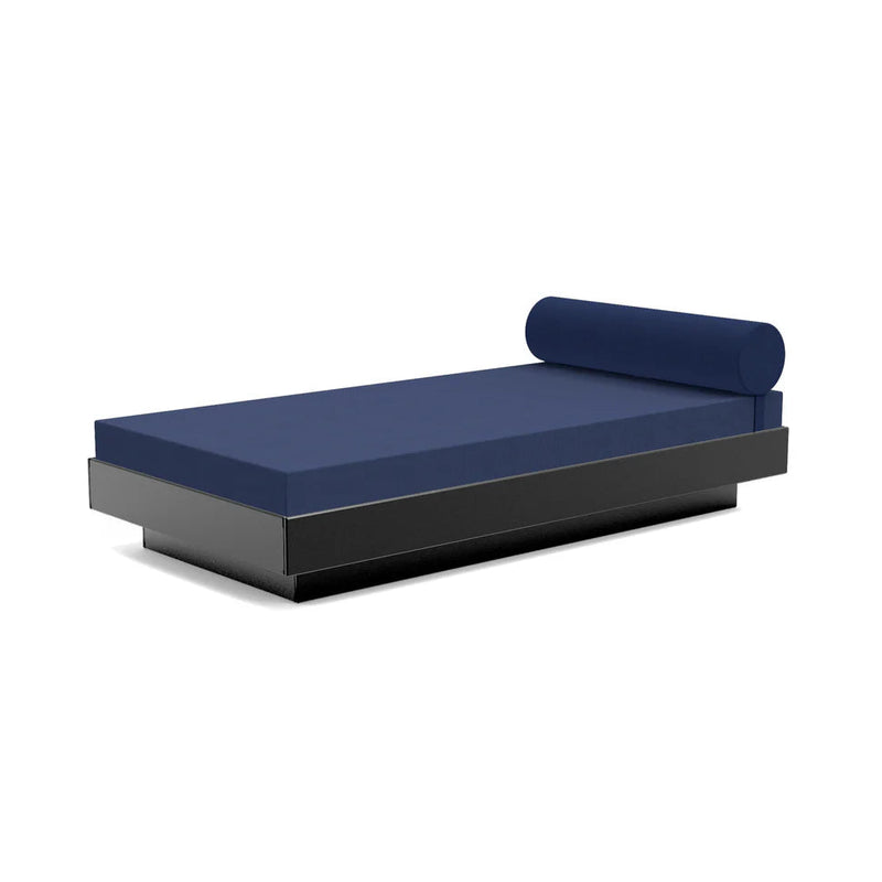 Platform One Outdoor Daybed Outdoor Seating Loll Designs Black Canvas Navy 