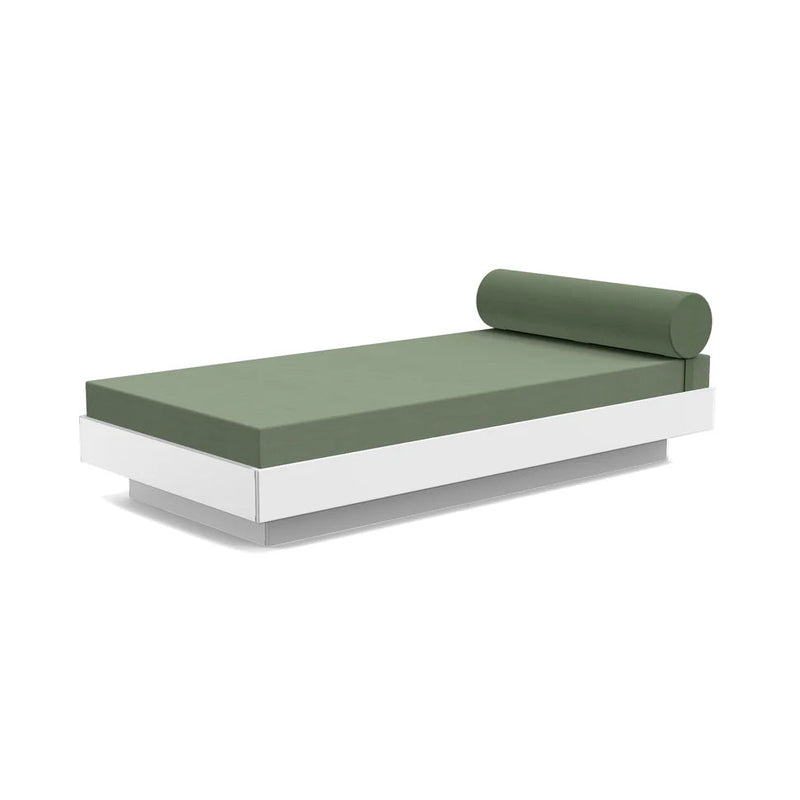 Platform One Outdoor Daybed Outdoor Seating Loll Designs Cloud White Canvas Fern 