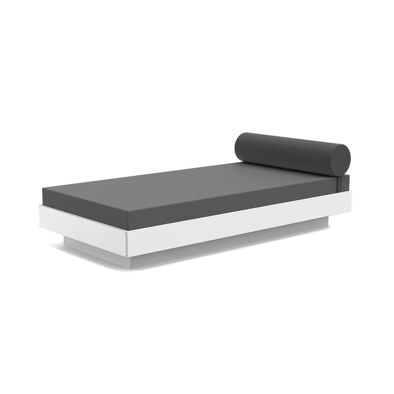 Platform One Outdoor Daybed Outdoor Seating Loll Designs Cloud White Cast Charcoal 