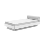 Platform One Outdoor Daybed Outdoor Seating Loll Designs Cloud White Cast Silver 