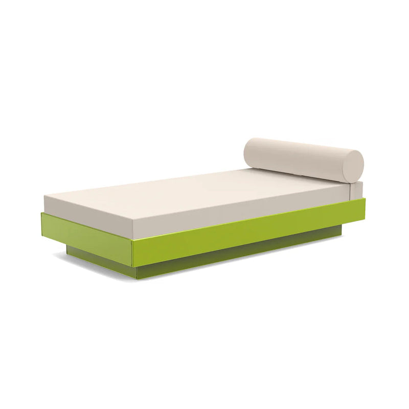 Platform One Outdoor Daybed Outdoor Seating Loll Designs Leaf Green Canvas Flax 