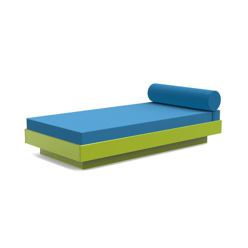 Platform One Outdoor Daybed Outdoor Seating Loll Designs Leaf Green Canvas Regatta Blue 