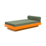 Platform One Outdoor Daybed Outdoor Seating Loll Designs Sunset Orange Canvas Fern 