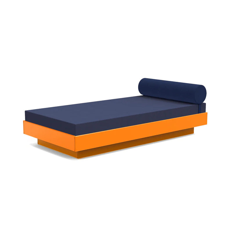 Platform One Outdoor Daybed Outdoor Seating Loll Designs Sunset Orange Canvas Navy 