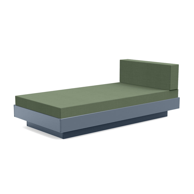 Platform One Recycled Outdoor Chaise Lounge Outdoor Seating Loll Designs Ash Blue Canvas Fern 