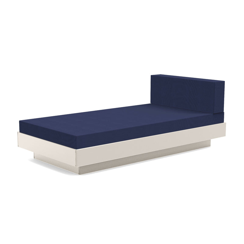 Platform One Recycled Outdoor Chaise Lounge Outdoor Seating Loll Designs Fog Canvas Navy 