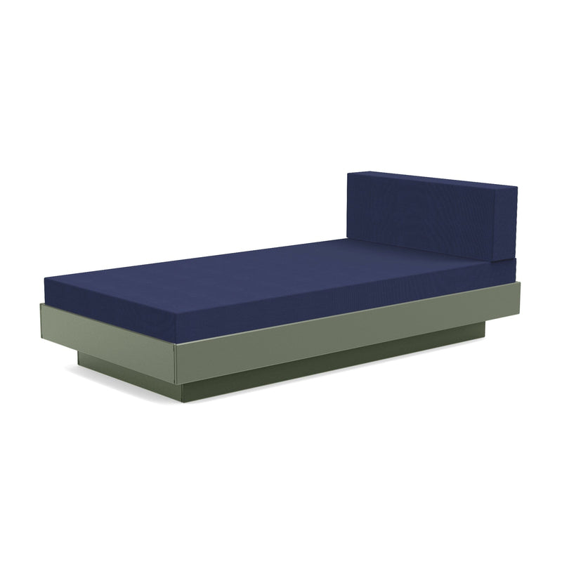 Platform One Recycled Outdoor Chaise Lounge Outdoor Seating Loll Designs Sage Canvas Navy 