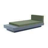 Platform One Recycled Outdoor Chaise Lounge with Table Outdoor Seating Loll Designs Ash Blue Canvas Fern 