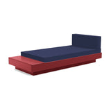 Platform One Recycled Outdoor Chaise Lounge with Table Outdoor Seating Loll Designs Chili Canvas Navy 