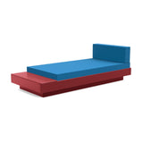 Platform One Recycled Outdoor Chaise Lounge with Table Outdoor Seating Loll Designs Chili Canvas Regatta Blue 