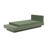 Platform One Recycled Outdoor Chaise Lounge with Table Outdoor Seating Loll Designs Sage Canvas Fern 