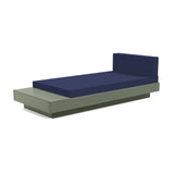 Platform One Recycled Outdoor Chaise Lounge with Table Outdoor Seating Loll Designs Sage Canvas Navy 