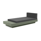 Platform One Recycled Outdoor Chaise Lounge with Table Outdoor Seating Loll Designs Sage Cast Charcoal 