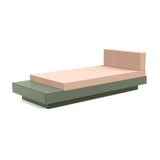 Platform One Recycled Outdoor Chaise Lounge with Table Outdoor Seating Loll Designs Sage Cast Petal 