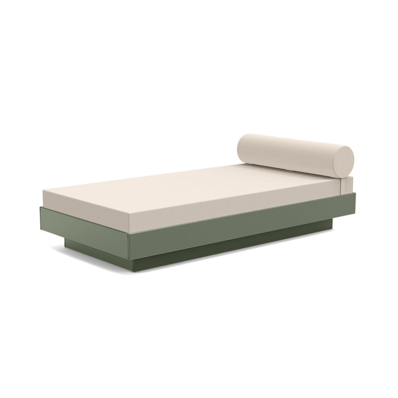 Platform One Recycled Outdoor Daybed Outdoor Seating Loll Designs Sage Canvas Flax 