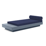 Platform One Recycled Outdoor Daybed with Table Outdoor Seating Loll Designs Ash Blue Canvas Navy 