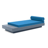 Platform One Recycled Outdoor Daybed with Table Outdoor Seating Loll Designs Ash Blue Canvas Regatta Blue 