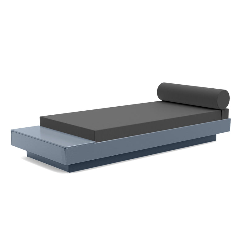 Platform One Recycled Outdoor Daybed with Table Outdoor Seating Loll Designs Ash Blue Cast Charcoal 