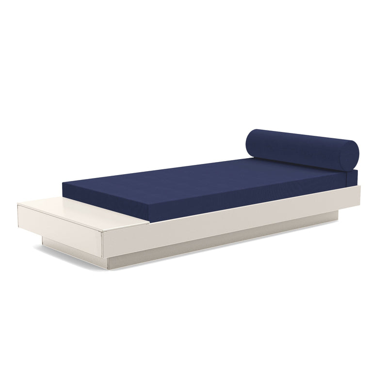 Platform One Recycled Outdoor Daybed with Table Outdoor Seating Loll Designs Fog Canvas Navy 