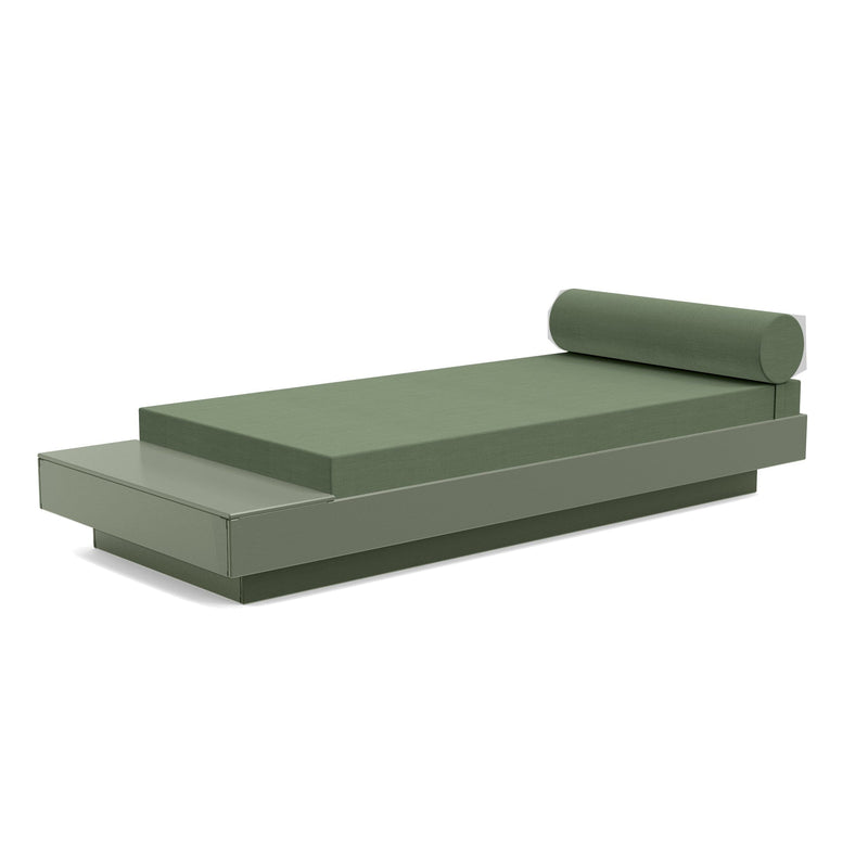 Platform One Recycled Outdoor Daybed with Table Outdoor Seating Loll Designs Sage Canvas Fern 