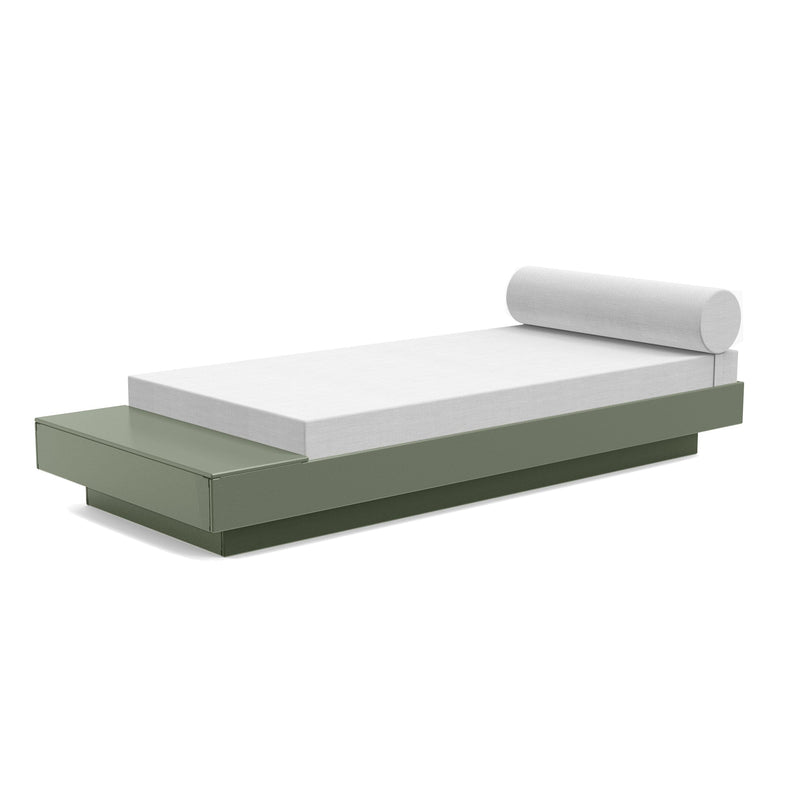 Platform One Recycled Outdoor Daybed with Table Outdoor Seating Loll Designs Sage Cast Silver 