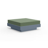 Platform One Recycled Outdoor Ottoman Outdoor Seating Loll Designs Ash Blue Canvas Fern 