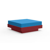 Platform One Recycled Outdoor Ottoman Outdoor Seating Loll Designs Chili Canvas Regatta Blue 