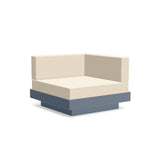 Platform One Recycled Outdoor Sectional Corner Outdoor Seating Loll Designs Ash Blue Canvas Flax 