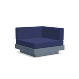 Platform One Recycled Outdoor Sectional Corner Outdoor Seating Loll Designs Ash Blue Canvas Navy 