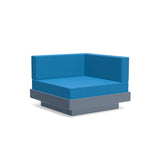 Platform One Recycled Outdoor Sectional Corner Outdoor Seating Loll Designs Ash Blue Canvas Regatta Blue 