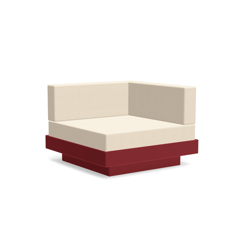 Platform One Recycled Outdoor Sectional Corner Outdoor Seating Loll Designs Chili Canvas Flax 