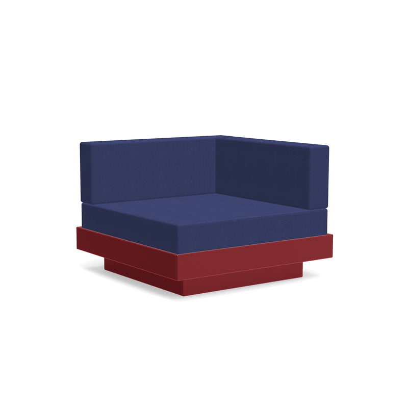 Platform One Recycled Outdoor Sectional Corner Outdoor Seating Loll Designs Chili Canvas Navy 