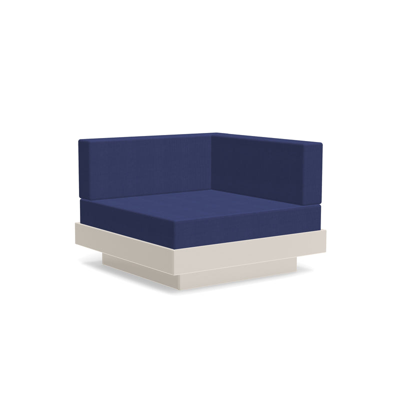 Platform One Recycled Outdoor Sectional Corner Outdoor Seating Loll Designs Fog Canvas Navy 