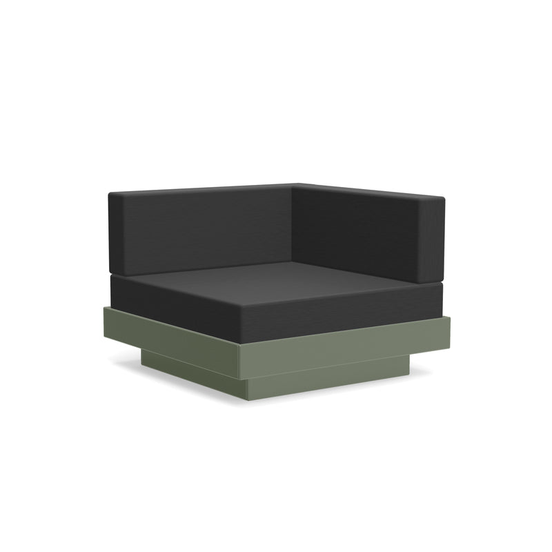 Platform One Recycled Outdoor Sectional Corner Outdoor Seating Loll Designs Sage Cast Charcoal 