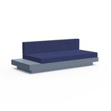 Platform One Recycled Outdoor Sectional Sofa Left/Right Table Outdoor Seating Loll Designs Ash Blue Canvas Navy 