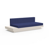 Platform One Recycled Outdoor Sectional Sofa Left/Right Table Outdoor Seating Loll Designs Fog Canvas Navy 