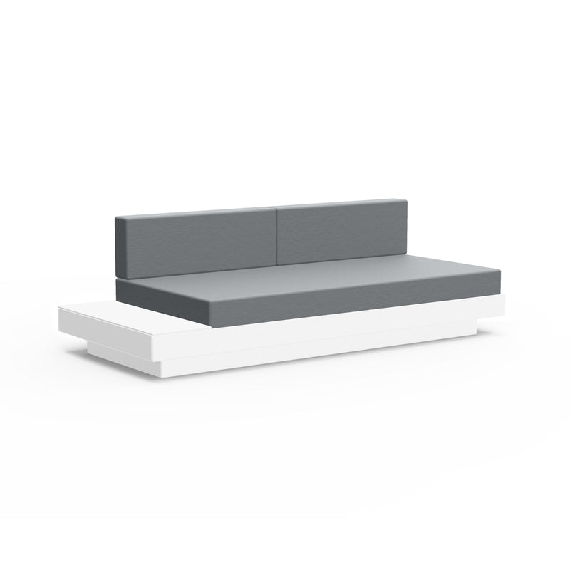 Platform One Recycled Outdoor Sectional Sofa Left/Right Table Outdoor Seating Loll Designs Fog Cast Charcoal 