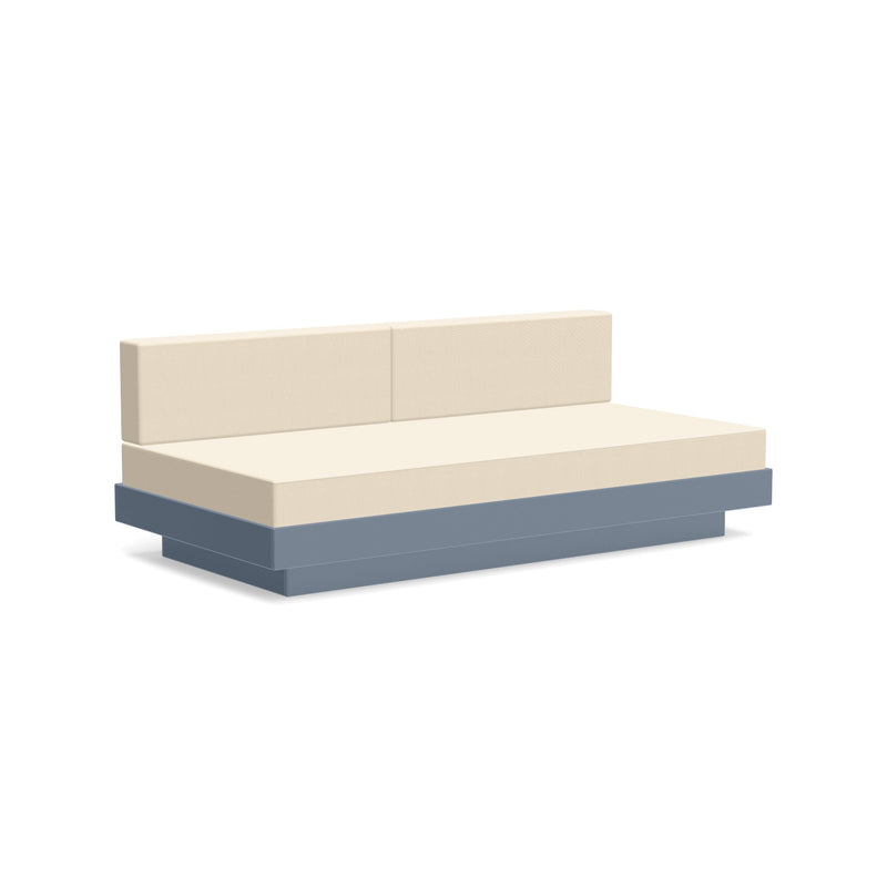 Platform One Recycled Outdoor Sectional Sofa Outdoor Seating Loll Designs Ash Blue Canvas Flax 
