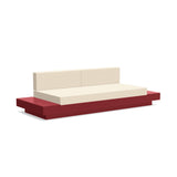 Platform One Recycled Outdoor Sofa with Tables Outdoor Seating Loll Designs Chili Canvas Flax 