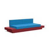 Platform One Recycled Outdoor Sofa with Tables Outdoor Seating Loll Designs Chili Canvas Regatta Blue 