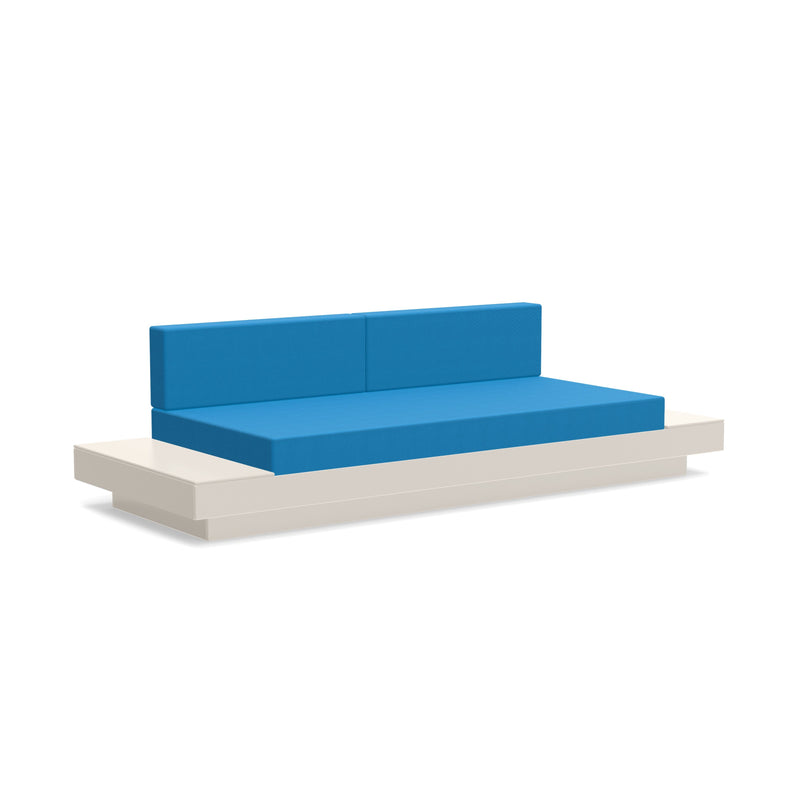 Platform One Recycled Outdoor Sofa with Tables Outdoor Seating Loll Designs Fog Canvas Regatta Blue 