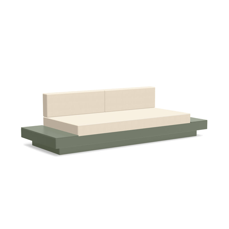 Platform One Recycled Outdoor Sofa with Tables Outdoor Seating Loll Designs Sage Canvas Flax 