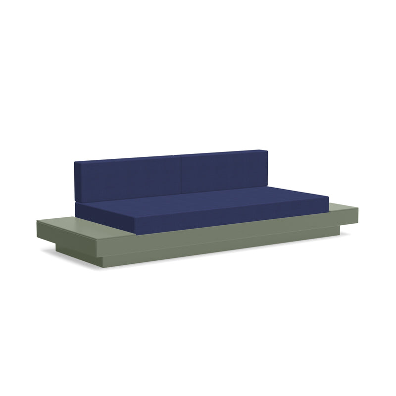 Platform One Recycled Outdoor Sofa with Tables Outdoor Seating Loll Designs Sage Canvas Navy 