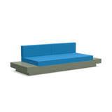 Platform One Recycled Outdoor Sofa with Tables Outdoor Seating Loll Designs Sage Canvas Regatta Blue 