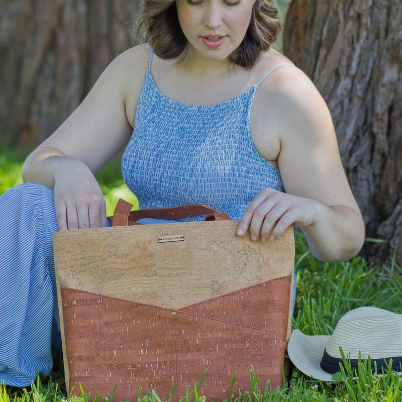 Advocate Cork Zippered Tote Bag