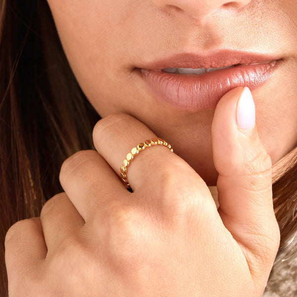 Recycled Gold Big Dot Ring Rings Sara Patino Jewelry 