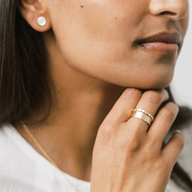 Recycled Gold Big Dot Ring Rings Sara Patino Jewelry 